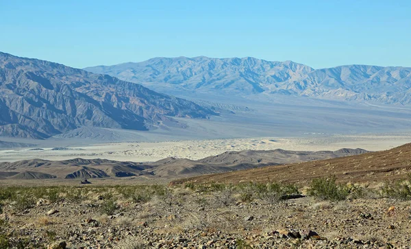 Вид Плоские Дюны Мескита Национальный Парк Долины Смерти Калифорния — стоковое фото