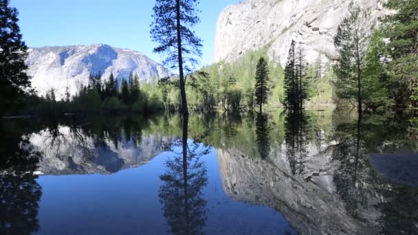 Krajina Mirror Lake Yosemitský Národní Park Kalifornie — Stock video