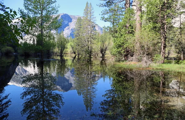 Yansıma Ayna Göl Yosemite Milli Parkı Kaliforniya — Stok fotoğraf