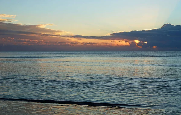 Πρώτες Ακτίνες Στο Sunrise Ριβιέρα Μάγια Μεξικό — Φωτογραφία Αρχείου