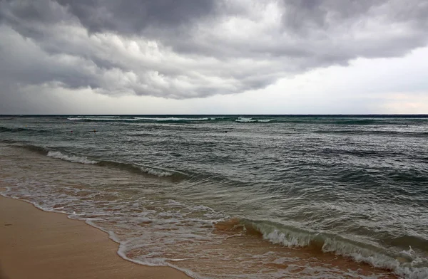 Nubes Mar Riviera Maya México — Foto de Stock