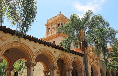 Arcade ve kule, Casa del Prado - Balboa Park - San Diego, Kaliforniya