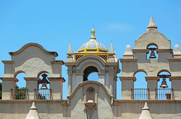 Upper facade of Mingei International Museum - Balboa Park, San Diego, California