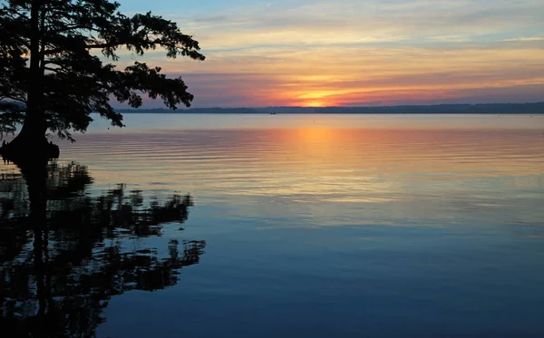 Przed Wschodem Słońca Lotniska Reelfoot Lake State Park Stanie Tennessee — Zdjęcie stockowe