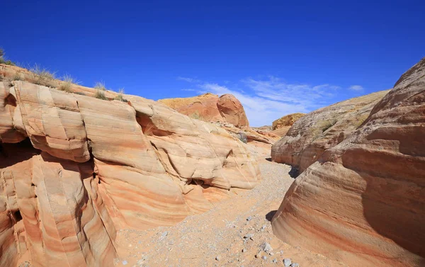 Dry Wash Pastel Canyon Valley Fire State Park Nevada — Stock Photo, Image