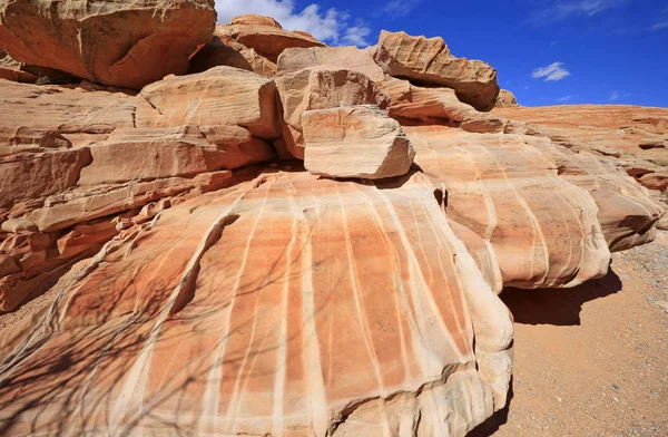 Turuncu Kaya Vadisi Yangın State Park Nevada — Stok fotoğraf