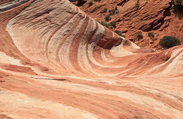 Požární Wave Close Údolí Ohně Státní Park Nevada — Stock fotografie