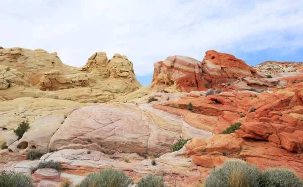 Kleurrijke Zandsteen Kalksteen Valley Fire State Park Nevada — Stockfoto