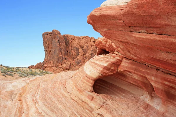 Kırmızı Kayalıklarla Cebelitarık Rock Vadisi Yangın State Park Nevada — Stok fotoğraf