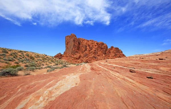 Krajobraz Gibraltaru Rock Park Stanowy Valley Fire Nevada — Zdjęcie stockowe