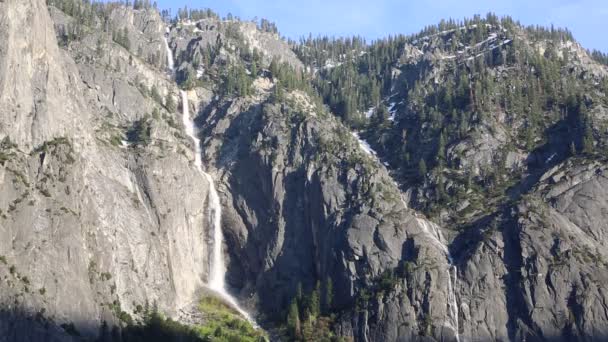 Sentinel Fall Национальный Парк Йосемити Калифорния — стоковое видео