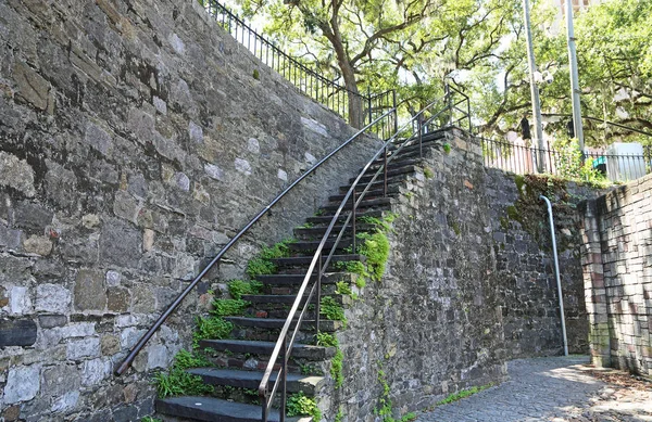Historic Steps Historic District Savannah Georgia — Stock Photo, Image