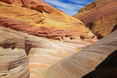 Pastel duvar - Vadisi yangın State Park, Nevada renkli kayalıklarla