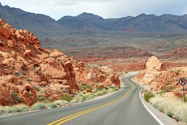 Camino Panorámico Valley Fire State Park Nevada — Foto de Stock