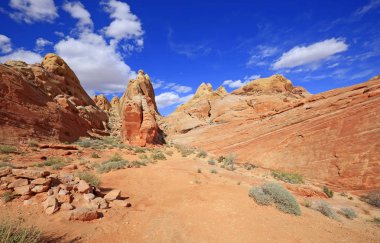 Beyaz kubbeleri iz - Valley of Fire State Park, Nevada