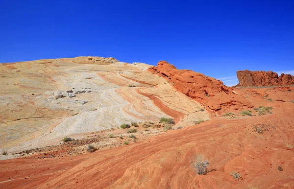 Våg Och Gibraltar Rock Valley Fire State Park Nevada Brand — Stockfoto