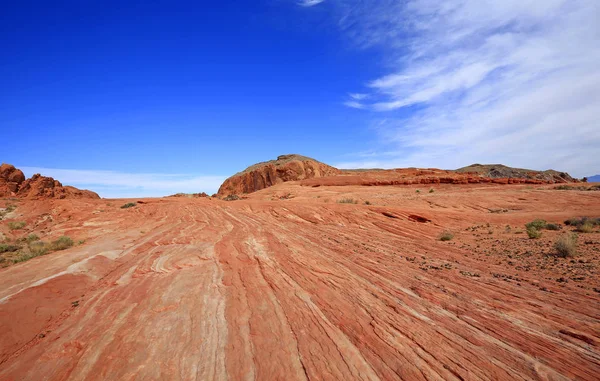 Paisaje Con Gibraltar Rock Parque Estatal Valle Del Fuego Nevada — Foto de Stock