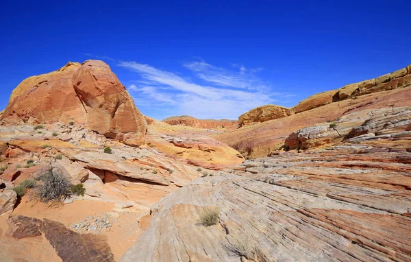 Eroded Landscape Pastel Canyon Valley Fire State Park Nevada — Stock Photo, Image