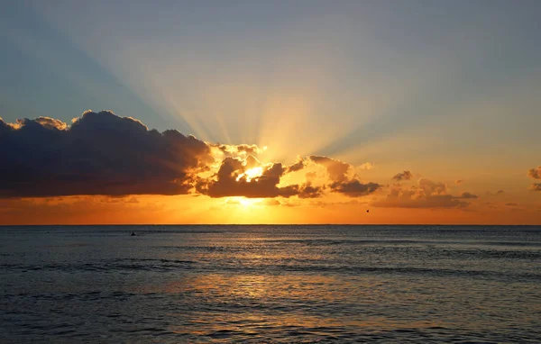 Sun Rays Riviera Maya Mexico — Stock Photo, Image