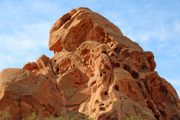 Eroded Rock Valley Fire State Park Nevada — Stock Photo, Image