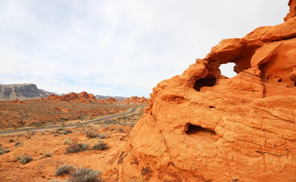 Road Arch Valley Fire State Park Nevada — Stock Photo, Image