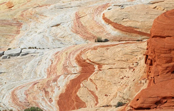 White Red Hill Fire Wave Valley Fire State Park Nevada — стоковое фото