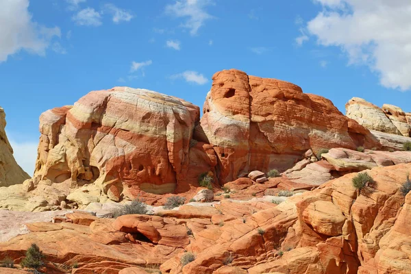 Červené Žluté Skály Valley Fire State Park Nevada — Stock fotografie