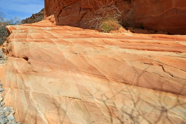 Turuncu Cliff Vadisi Yangın State Park Nevada — Stok fotoğraf