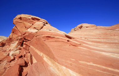 Dalga kaya oluşumu - Vadisi yangın State Park, Nevada ateş