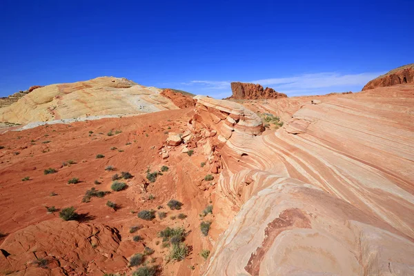 Landscape Fire Wave Valley Fire State Park Nevada — Stock Photo, Image