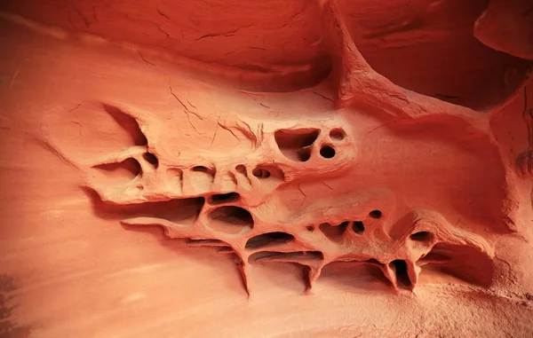 Geërodeerde Klif Brand Grot Valley Fire State Park Nevada — Stockfoto