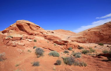 Erozyona uğramış ateş dalgası - Valley of Fire State Park, Nevada
