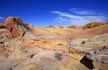 Renkli kaya oluşumu - Vadisi yangın State Park, Nevada
