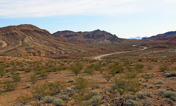 Road Snaking Valley Fire State Park Nevada — Stock Photo, Image