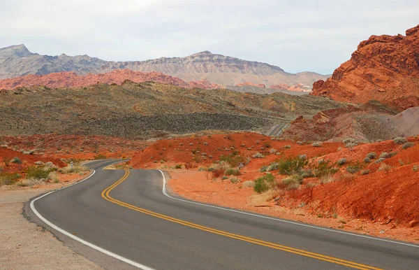 Carretera Valley Fire State Park Nevada — Foto de Stock