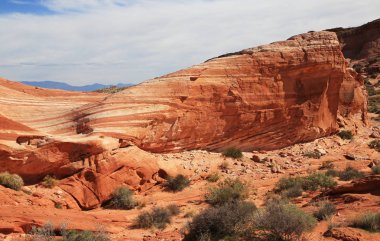 Erozyona uğramış ateş dalgası - Valley of Fire State Park, Nevada