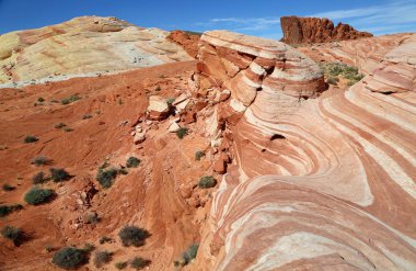 Ateş dalgası - Valley of Fire State Park, Nevada, yatay