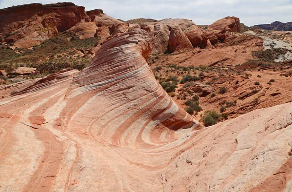 Ogień Powstawanie Fal Dolina Ogień State Park Nevada — Zdjęcie stockowe