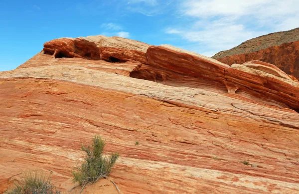 Opoka Pomarańczowy Dolina Ogień State Park Nevada — Zdjęcie stockowe