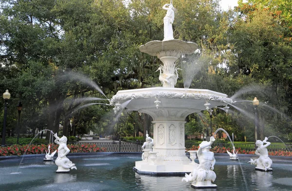 Forsyth Fountain Savannah Georgia — Stock Photo, Image