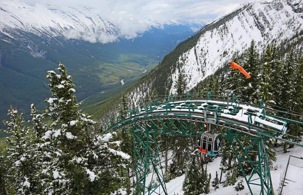 Gondola Para Montanha Sulfato Parque Nacional Banff Alberta Canadá — Fotografia de Stock