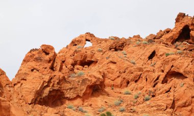 Doğal kemer - Vadisi yangın State park, Nevada ile aşınmış kaya