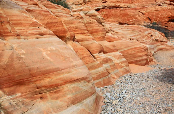 Acantilados Rayas Anaranjadas Valley Fire State Park Nevada — Foto de Stock