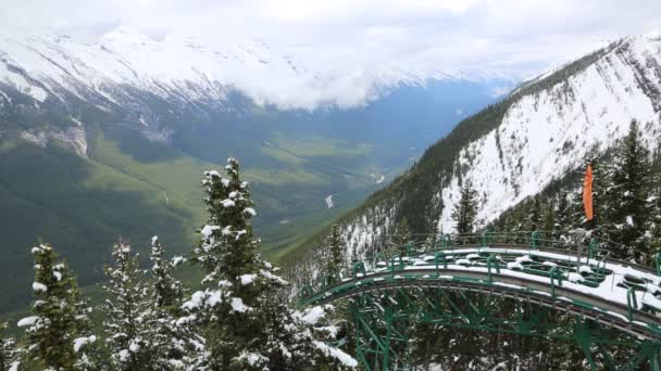 Sulphur Mountain Gondola Banff Národní Park Alberta Kanada — Stock video