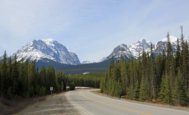 Görünüm Mt Tapınağı - Banff National Park, Alberta, Kanada