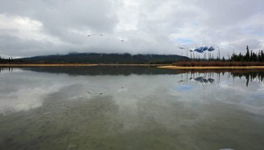 Kükürt dağ bulutlar - Vermilion Gölü - Banff National Park, Alberta, Kanada
