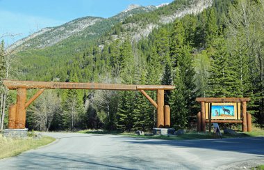 Bow Vadisi Parkway kapısı-Banff Milli Parkı, Alberta, Kanada