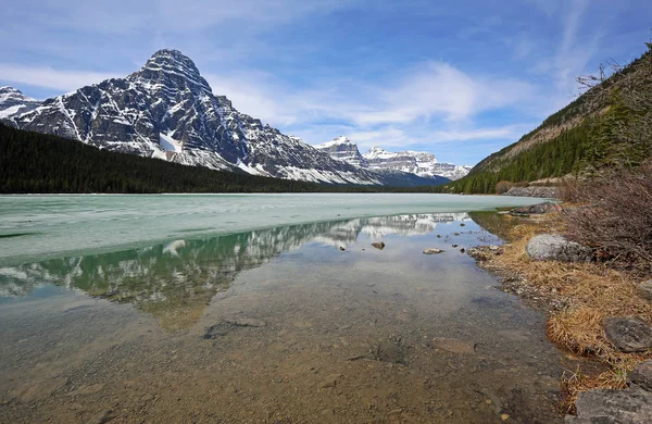 Uitzicht Mount Chephren Icefield Parkway Alberta Canada — Stockfoto