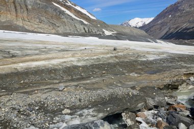 Lateral Moraine-Columbia Icefield, Jasper Ulusal Parkı, Alberta, Kanada