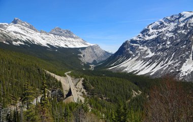 Manzara Big bend - Icefield Parkway, Alberta, Kanada